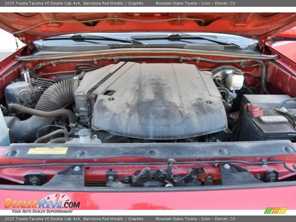 2015 Toyota Tacoma V6 Double Cab 4x4 Barcelona Red Metallic / Graphite Photo #9