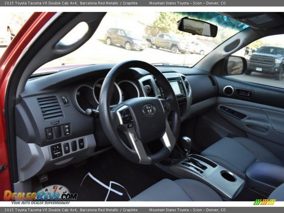 2015 Toyota Tacoma V6 Double Cab 4x4 Barcelona Red Metallic / Graphite Photo #10