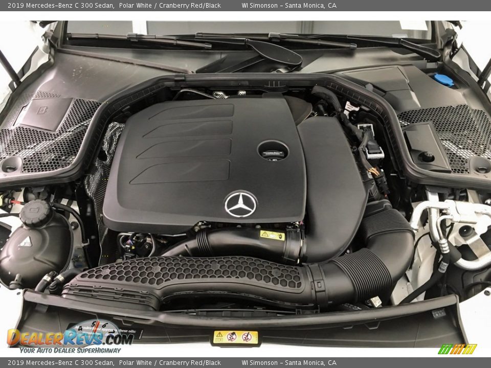2019 Mercedes-Benz C 300 Sedan Polar White / Cranberry Red/Black Photo #8