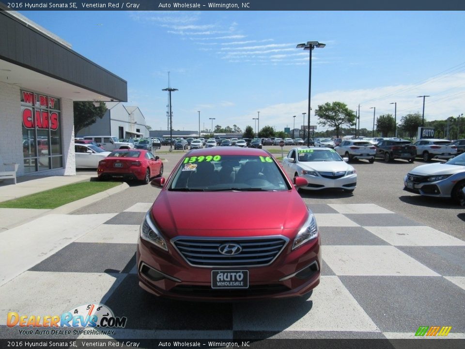 2016 Hyundai Sonata SE Venetian Red / Gray Photo #2