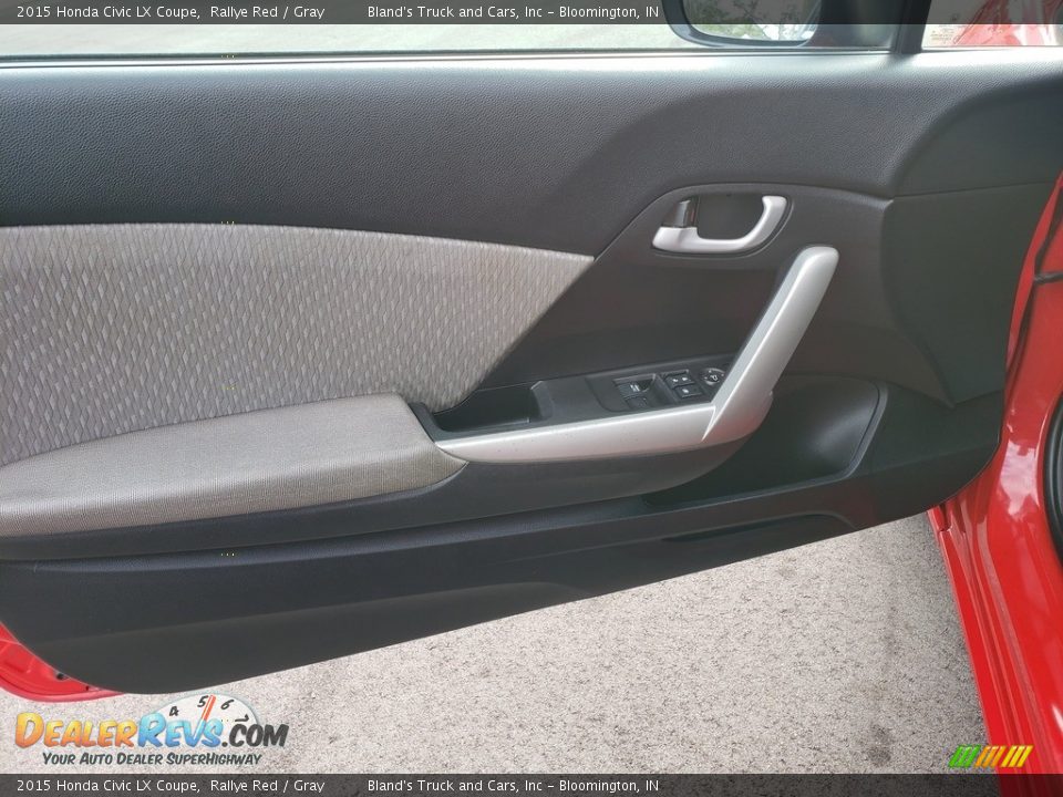 2015 Honda Civic LX Coupe Rallye Red / Gray Photo #4