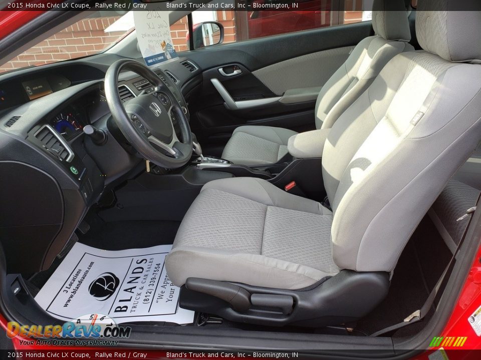 2015 Honda Civic LX Coupe Rallye Red / Gray Photo #6