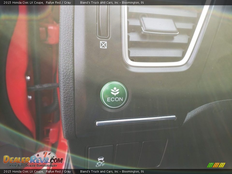 2015 Honda Civic LX Coupe Rallye Red / Gray Photo #9