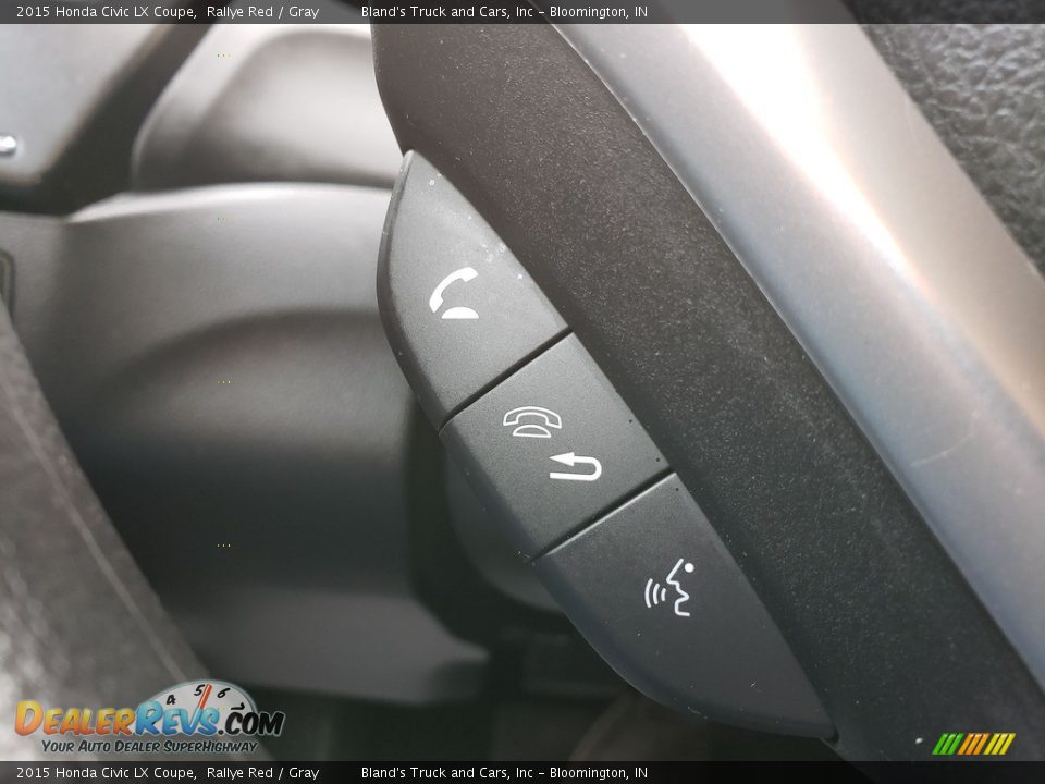 2015 Honda Civic LX Coupe Rallye Red / Gray Photo #11