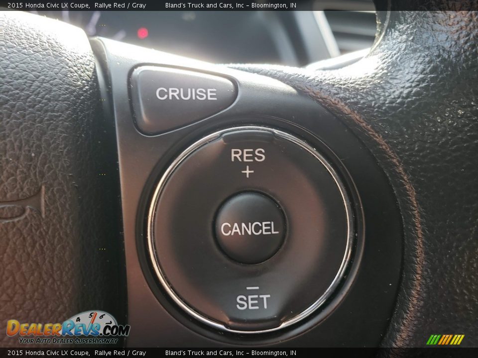2015 Honda Civic LX Coupe Rallye Red / Gray Photo #13