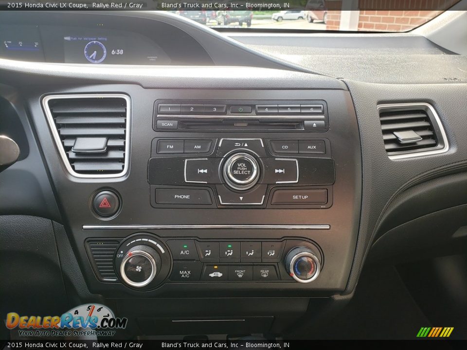 2015 Honda Civic LX Coupe Rallye Red / Gray Photo #17