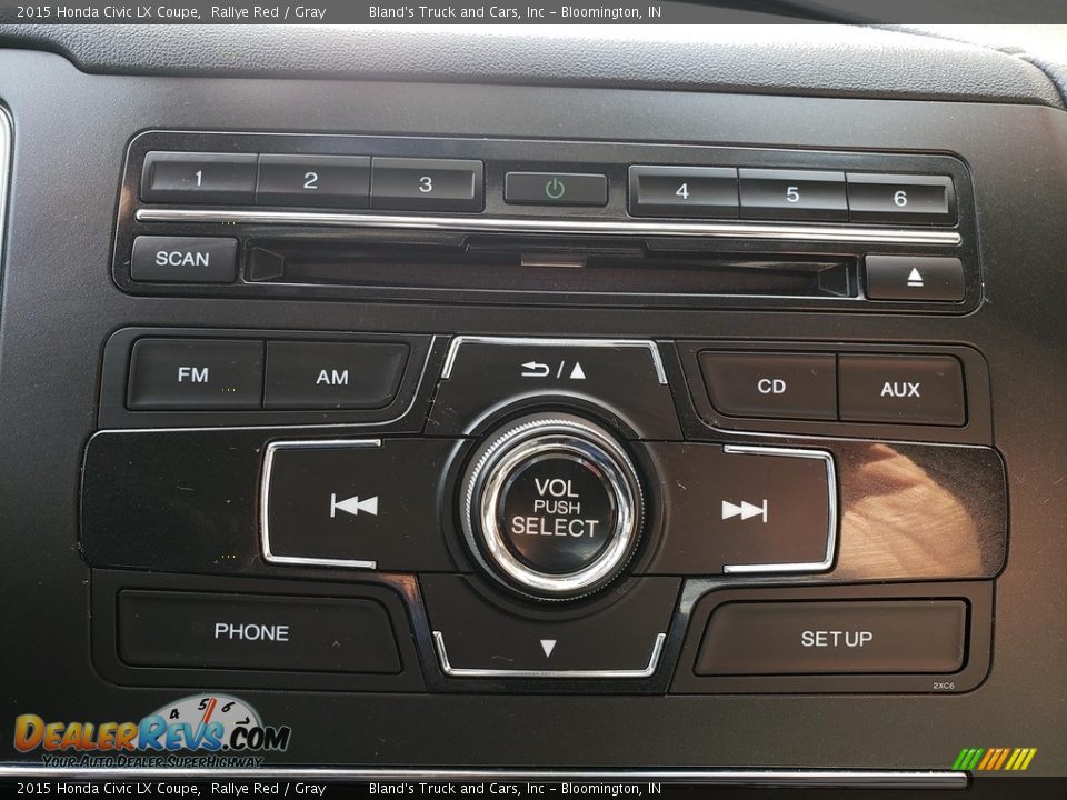 2015 Honda Civic LX Coupe Rallye Red / Gray Photo #18
