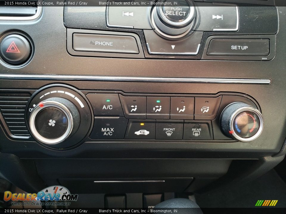 2015 Honda Civic LX Coupe Rallye Red / Gray Photo #19