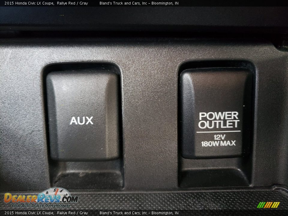 2015 Honda Civic LX Coupe Rallye Red / Gray Photo #20