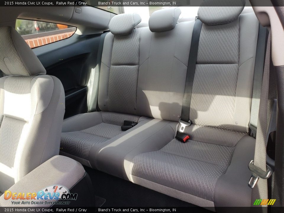 2015 Honda Civic LX Coupe Rallye Red / Gray Photo #23