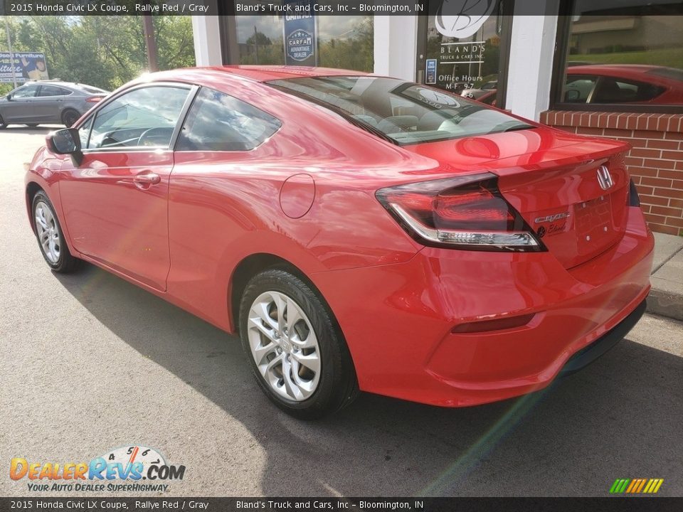 2015 Honda Civic LX Coupe Rallye Red / Gray Photo #24