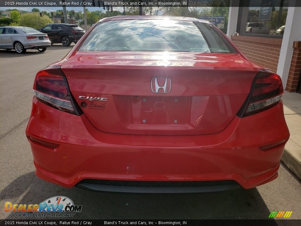 2015 Honda Civic LX Coupe Rallye Red / Gray Photo #25