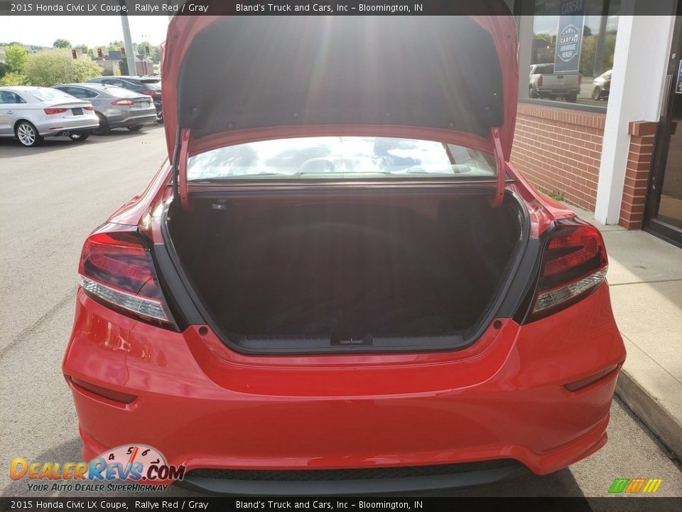 2015 Honda Civic LX Coupe Rallye Red / Gray Photo #27