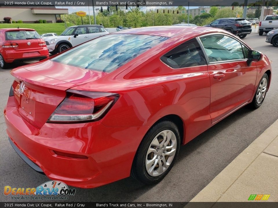 2015 Honda Civic LX Coupe Rallye Red / Gray Photo #29