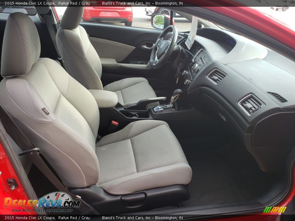2015 Honda Civic LX Coupe Rallye Red / Gray Photo #31