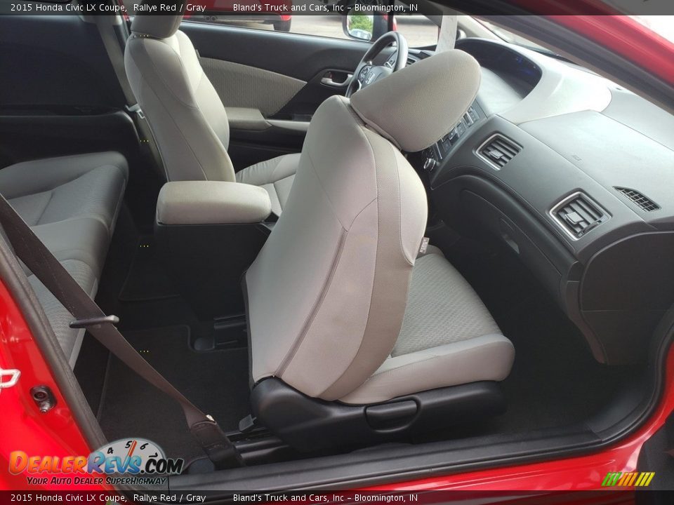 2015 Honda Civic LX Coupe Rallye Red / Gray Photo #32