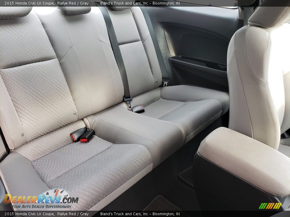 2015 Honda Civic LX Coupe Rallye Red / Gray Photo #33