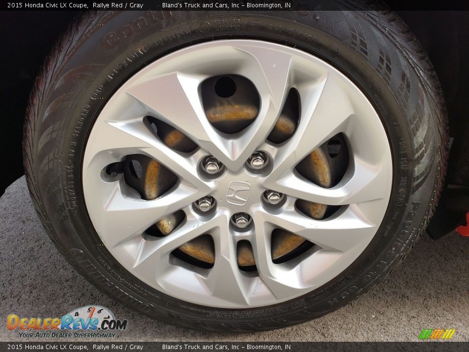 2015 Honda Civic LX Coupe Rallye Red / Gray Photo #34