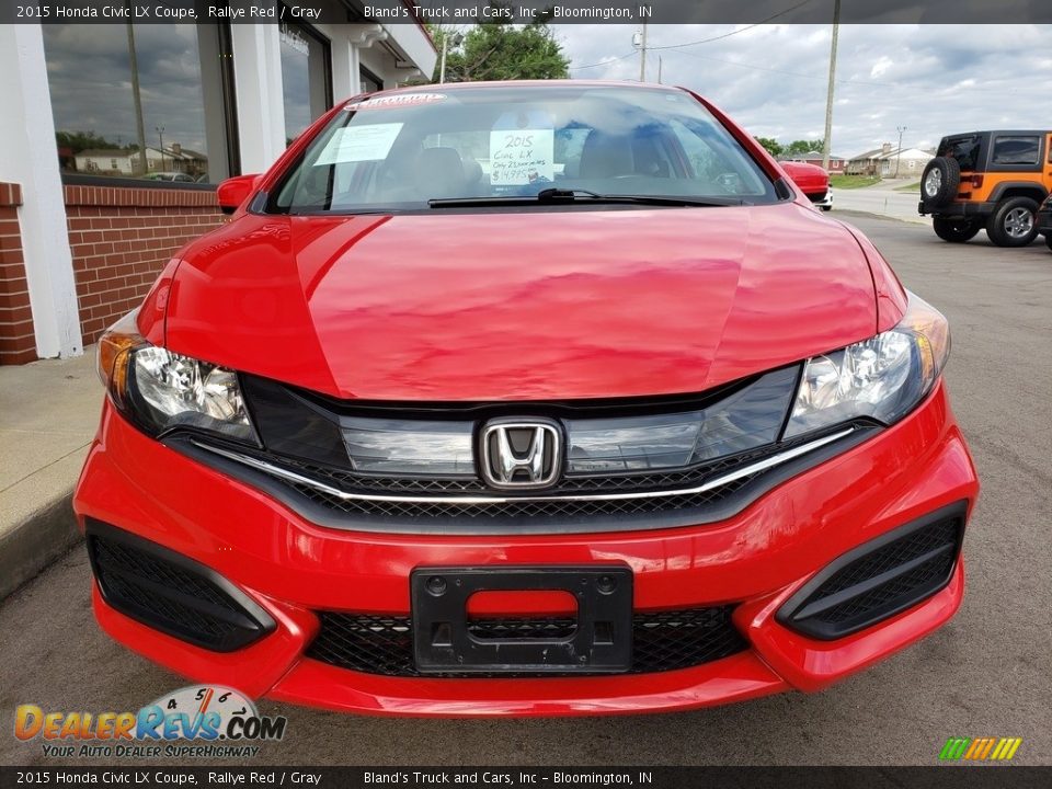 2015 Honda Civic LX Coupe Rallye Red / Gray Photo #36