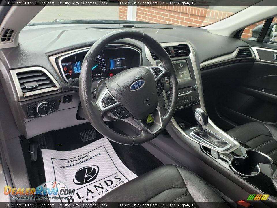 2014 Ford Fusion SE EcoBoost Sterling Gray / Charcoal Black Photo #10