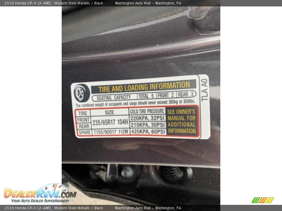 2019 Honda CR-V LX AWD Modern Steel Metallic / Black Photo #13