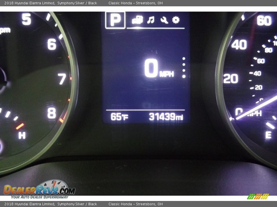 2018 Hyundai Elantra Limited Symphony Silver / Black Photo #31