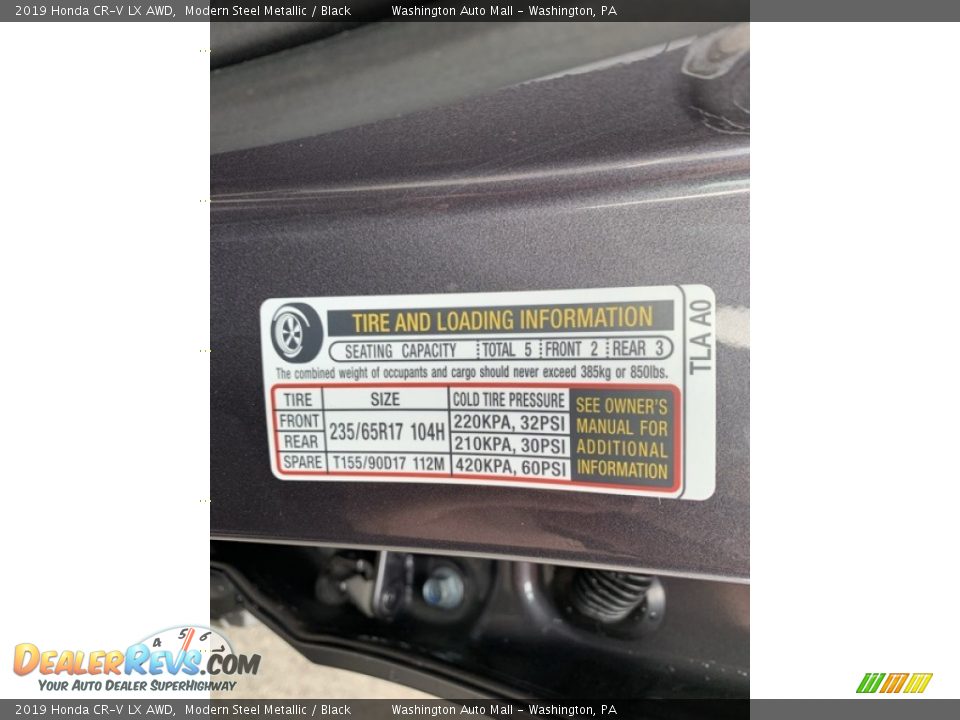 2019 Honda CR-V LX AWD Modern Steel Metallic / Black Photo #13