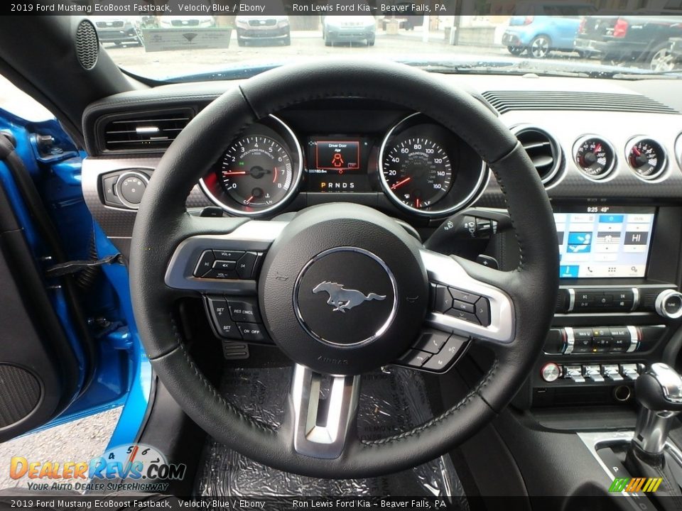 2019 Ford Mustang EcoBoost Fastback Steering Wheel Photo #18