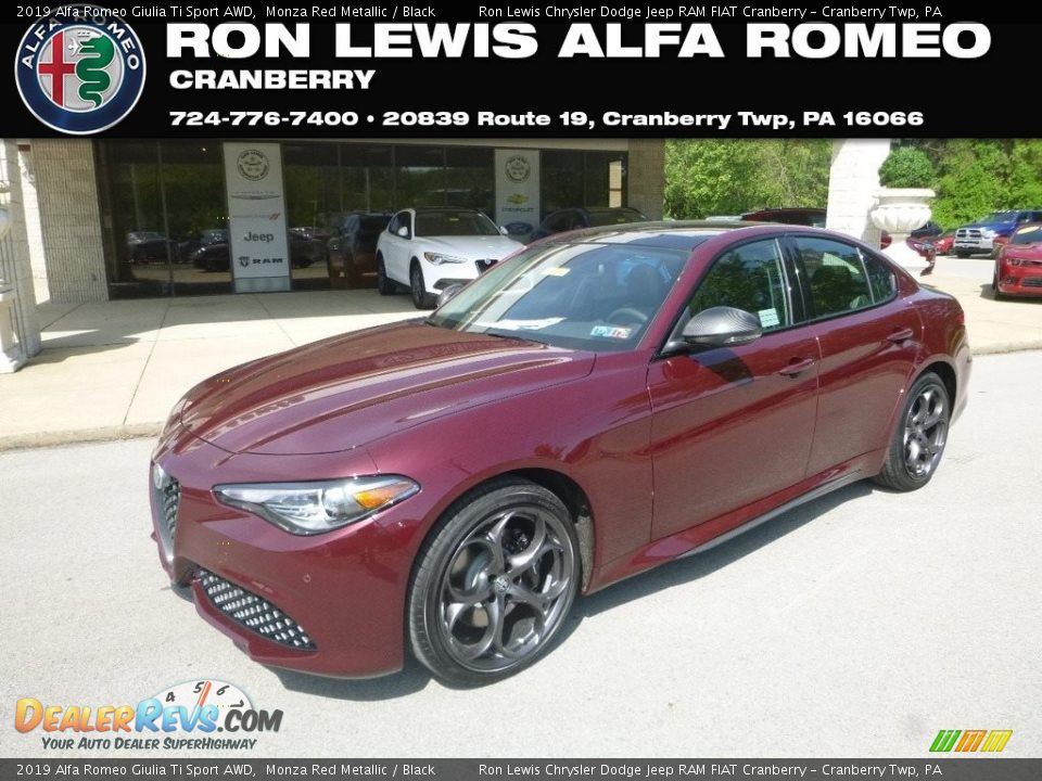 2019 Alfa Romeo Giulia Ti Sport AWD Monza Red Metallic / Black Photo #1