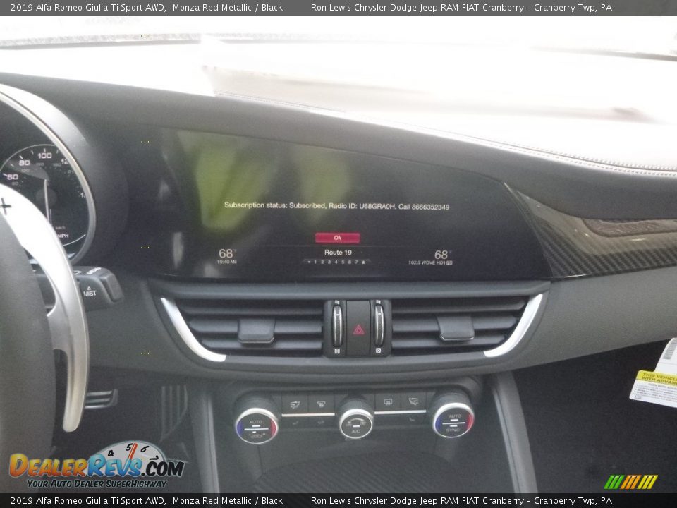 2019 Alfa Romeo Giulia Ti Sport AWD Monza Red Metallic / Black Photo #22