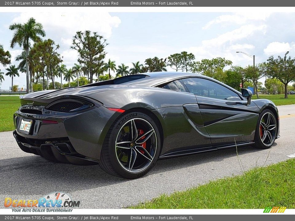 2017 McLaren 570S Coupe Storm Gray	 / Jet Black/Apex Red Photo #4