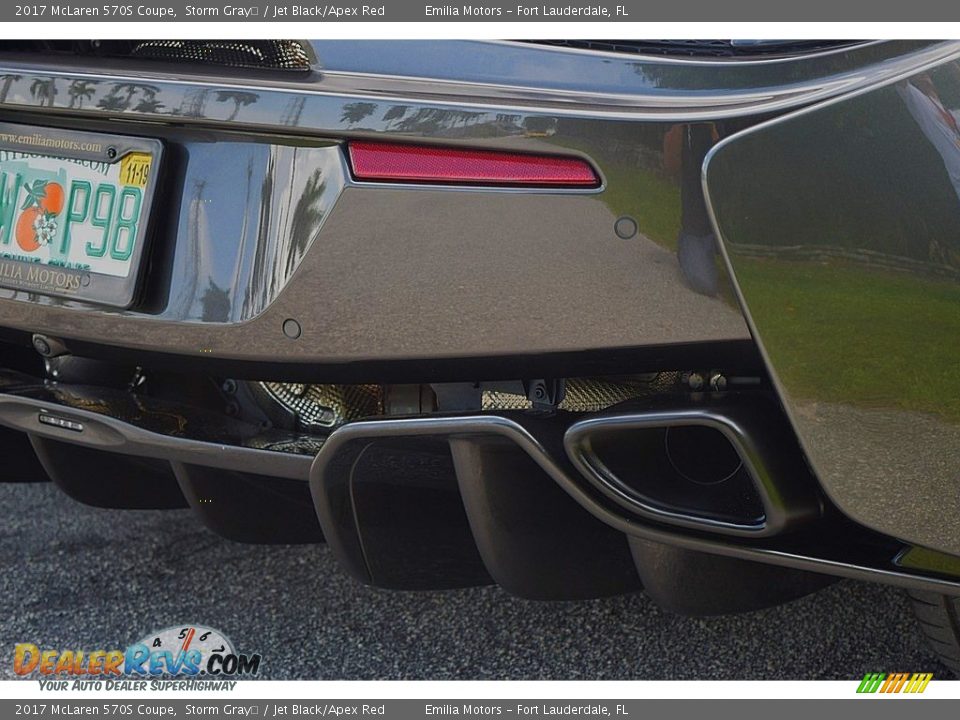 2017 McLaren 570S Coupe Storm Gray	 / Jet Black/Apex Red Photo #8