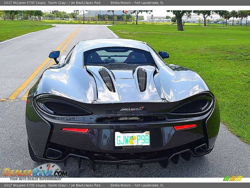 2017 McLaren 570S Coupe Storm Gray	 / Jet Black/Apex Red Photo #10