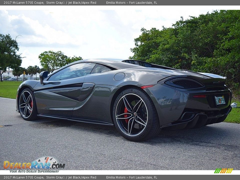 2017 McLaren 570S Coupe Storm Gray	 / Jet Black/Apex Red Photo #11