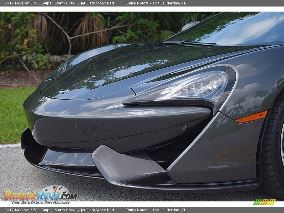 2017 McLaren 570S Coupe Storm Gray	 / Jet Black/Apex Red Photo #15