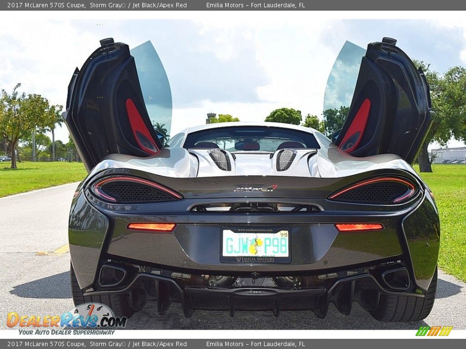 2017 McLaren 570S Coupe Storm Gray	 / Jet Black/Apex Red Photo #22