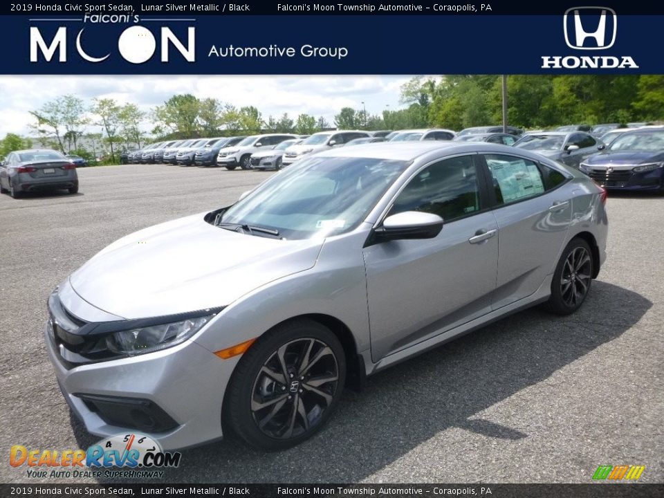 2019 Honda Civic Sport Sedan Lunar Silver Metallic / Black Photo #1