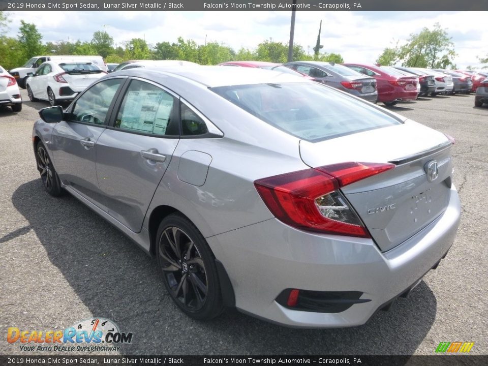 2019 Honda Civic Sport Sedan Lunar Silver Metallic / Black Photo #2