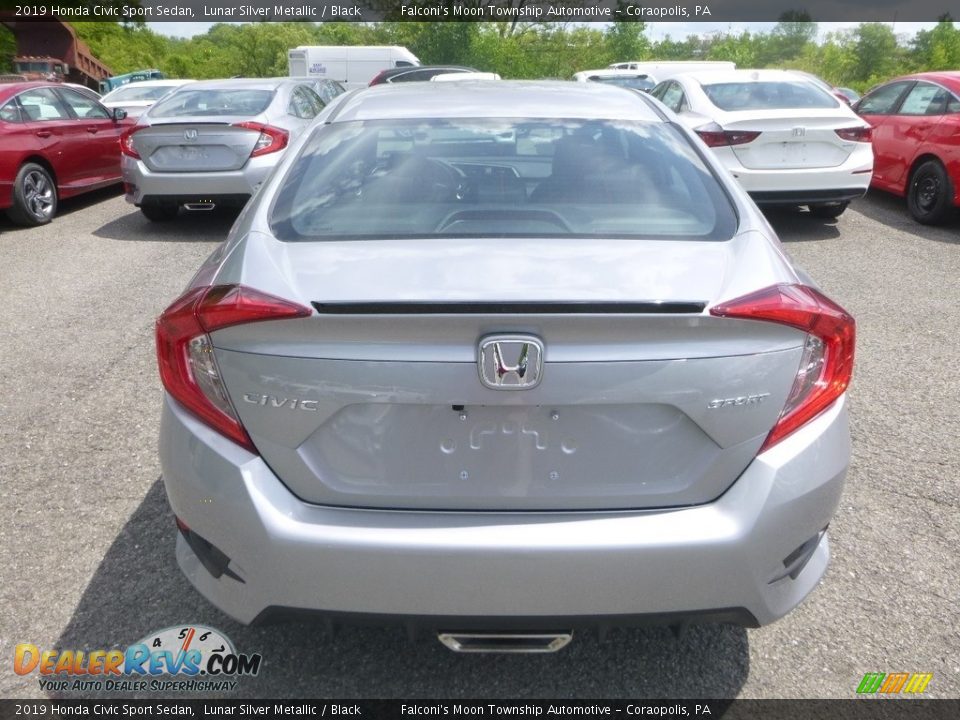 2019 Honda Civic Sport Sedan Lunar Silver Metallic / Black Photo #3
