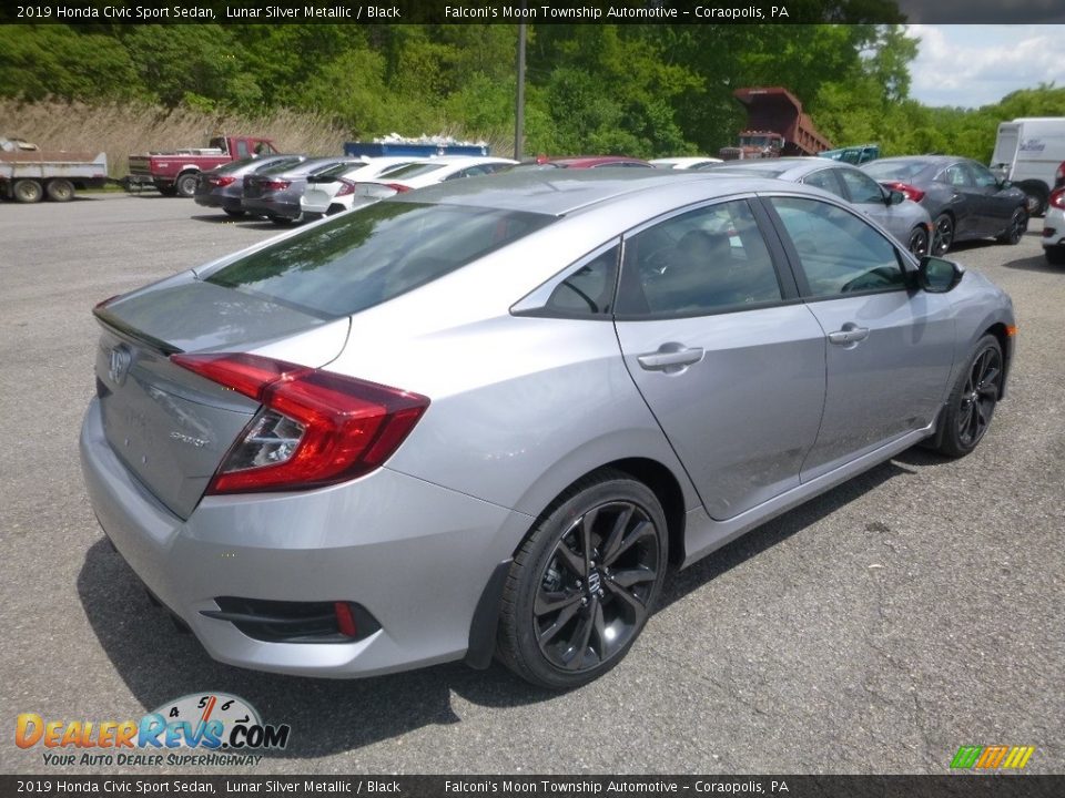 2019 Honda Civic Sport Sedan Lunar Silver Metallic / Black Photo #4