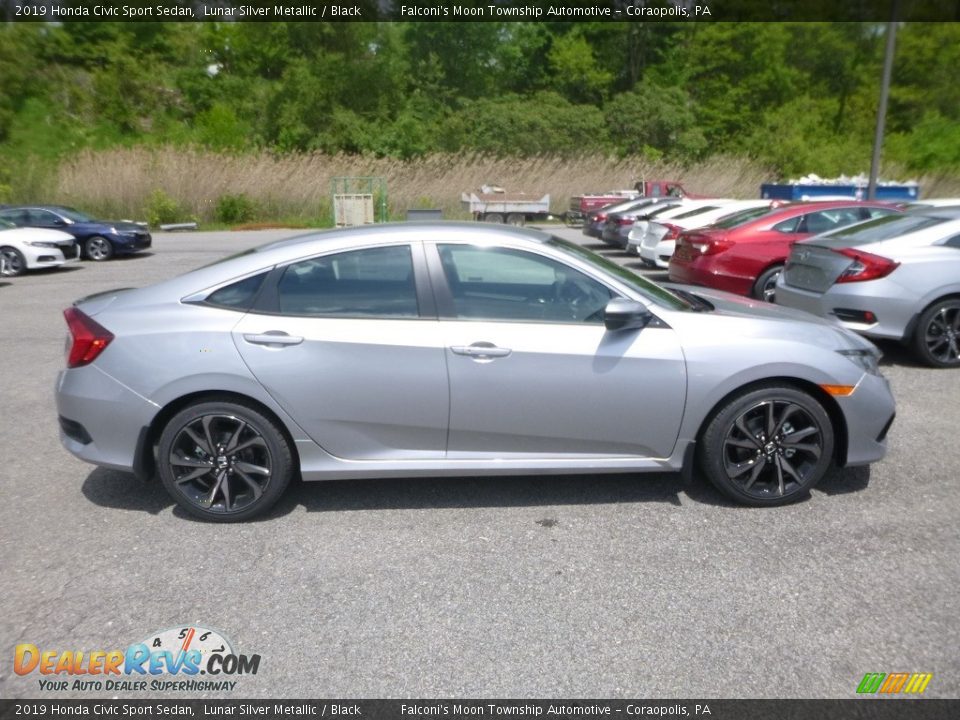 2019 Honda Civic Sport Sedan Lunar Silver Metallic / Black Photo #5