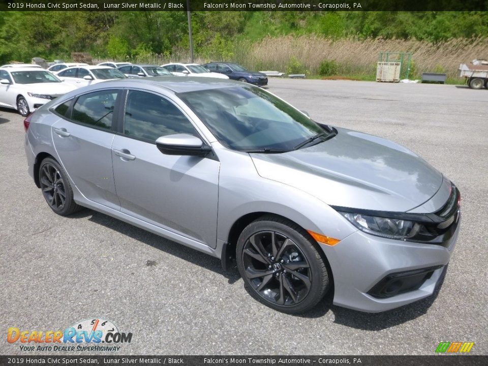 2019 Honda Civic Sport Sedan Lunar Silver Metallic / Black Photo #6
