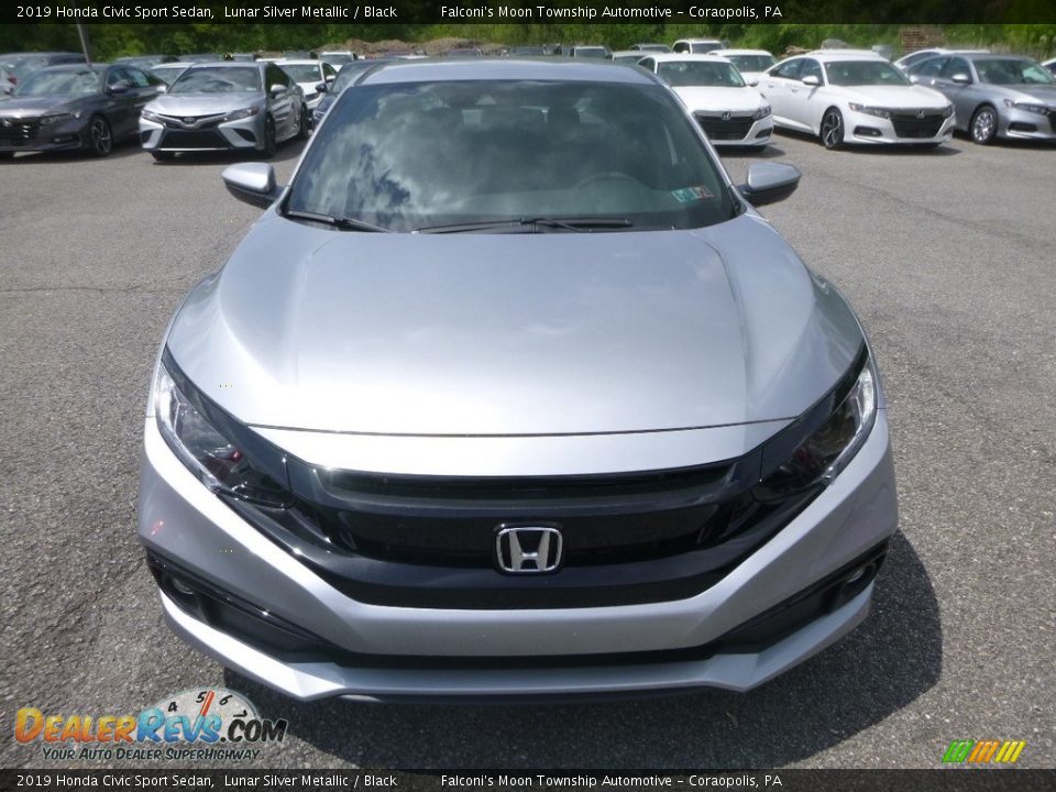 2019 Honda Civic Sport Sedan Lunar Silver Metallic / Black Photo #7