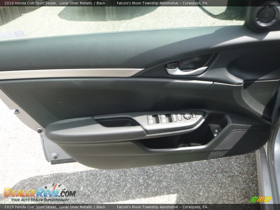 2019 Honda Civic Sport Sedan Lunar Silver Metallic / Black Photo #12