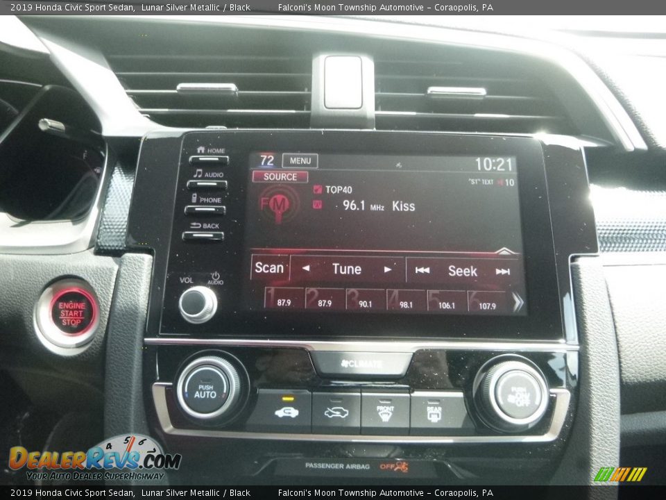 2019 Honda Civic Sport Sedan Lunar Silver Metallic / Black Photo #14