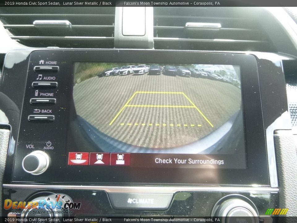 2019 Honda Civic Sport Sedan Lunar Silver Metallic / Black Photo #15