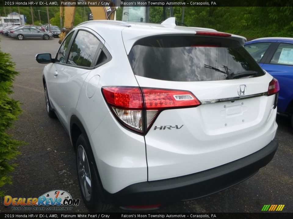 2019 Honda HR-V EX-L AWD Platinum White Pearl / Gray Photo #2