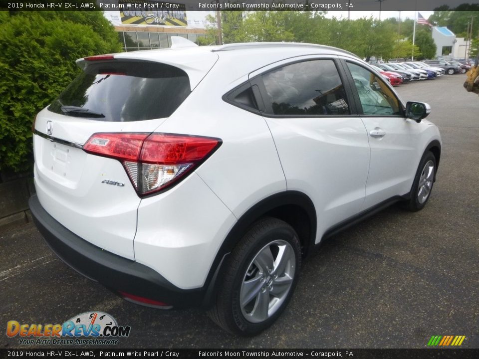 2019 Honda HR-V EX-L AWD Platinum White Pearl / Gray Photo #4