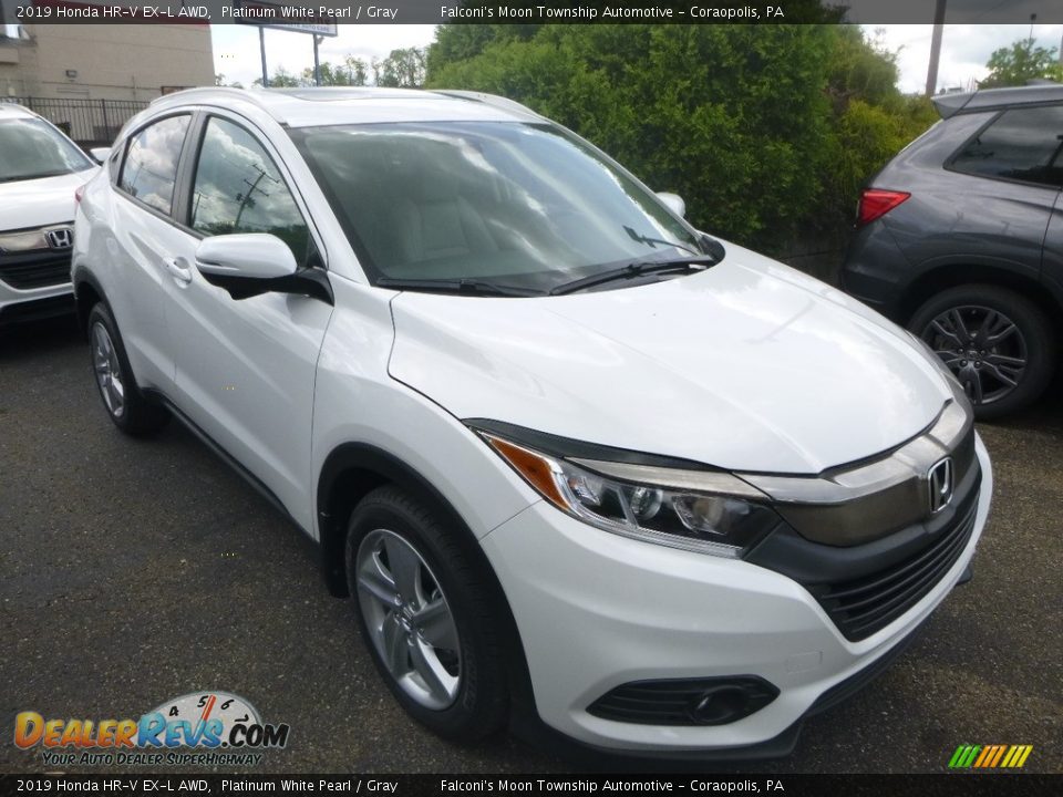 2019 Honda HR-V EX-L AWD Platinum White Pearl / Gray Photo #5