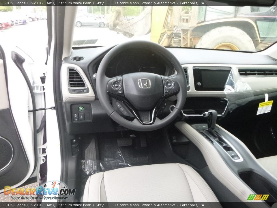 2019 Honda HR-V EX-L AWD Platinum White Pearl / Gray Photo #10
